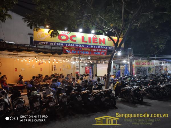 Cho thuê quán nhậu full đồ bán địa chỉ 257 Kênh Tân Hóa, Phường Hòa Thạnh, Quận Tân Phú, TPHCM.