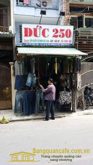 Sang nhanh shop quần áo nam các loại mặt tiền đường Nhật Tảo, quận 10.