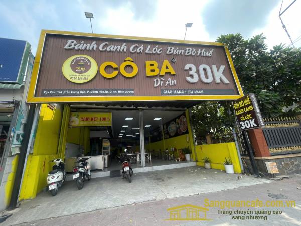 SANG NHƯỢNG QUÁN BÚN – BÁNH CANH DOANH THU ỔN ĐỊNH TẠI DĨ AN
