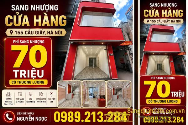 SANG NHƯỢNG CỬA HÀNG MẶT ĐƯỜNG CẦU GIẤY – HÀ NỘI